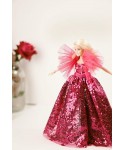 Χειροποίητη Λαμπάδα Φόρεμα Pink Sequins