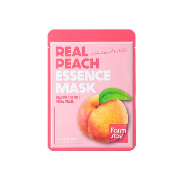 Farmstay Real Peach Essence Mask - Μάσκα Προσώπου με Ροδάκινο 23ml