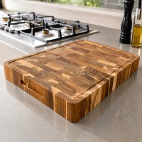 Ξύλο Κοπής End Grain από Ακακία με Αυλάκι 40x30x5 εκ. Ξύλο Κοπής End Grain από Ακακία με Αυλάκι 40x30x5 εκ.