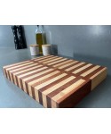 Επιφάνεια Κοπής από Ξύλο Rubberwood και Σαπέλε 40x30x5 εκ.