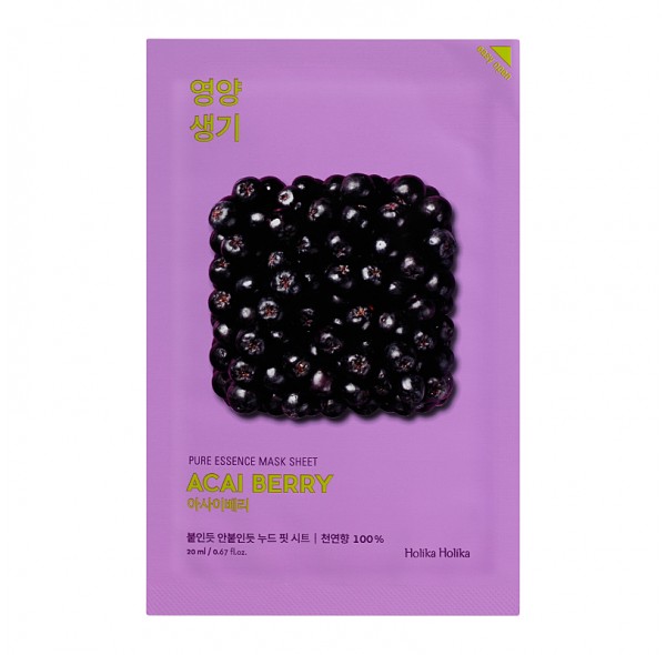 Holika Holika Pure Essence Mask Sheet - Acai Berry 20ml
