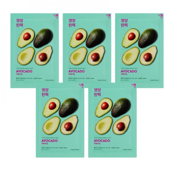 Holika Holika Pure Essence Mask Sheet - Avocado 20ml (5 τμχ)
