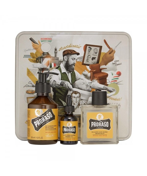Proraso Σετ Γενειάδας με Κέδρο & Κίτρο - Beard Wash 200ml, Beard Balm 100ml, Beard Oil 30ml