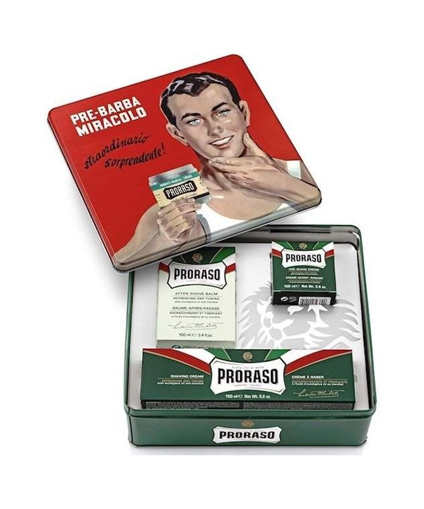 Proraso Σετ Δώρου Gino (Ευκάλυπτος) - Pre-Shave Cream, 100ml/Shaving Cream, 150ml/After Shave Balm 100ml