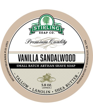 Stirling Company Σαπούνι Ξυρίσματος Vanilla Sandalwood 170ml