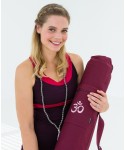 Yogistar Τσάντα Στρώματος Yoga με Φερμουάρ Μπορντώ